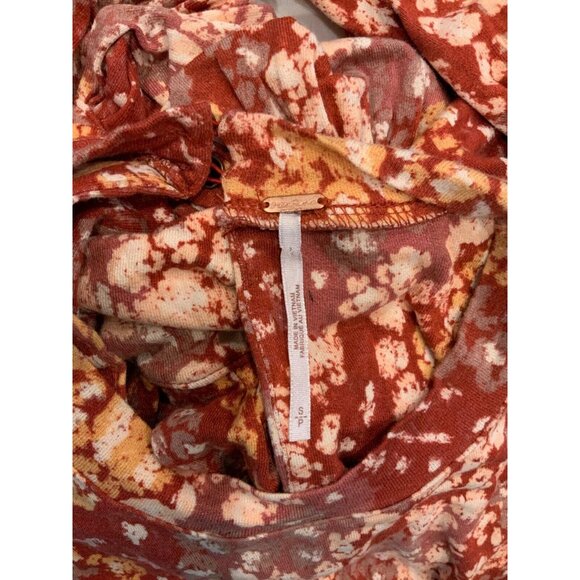 Free People Dark Orange W/ Multicolor Splatter Pattern Dress, Size Small - Picture 9 of 9